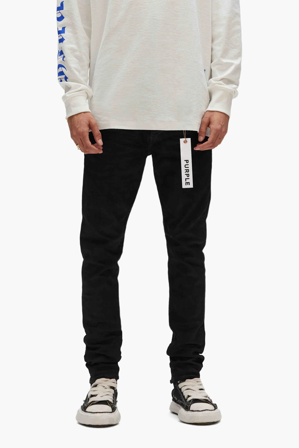 Purple Brand Black Raw Jeans