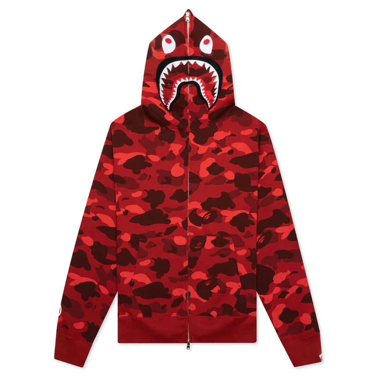 ABC CAMO SHARK FULL ZIP HOODIE 'Red'