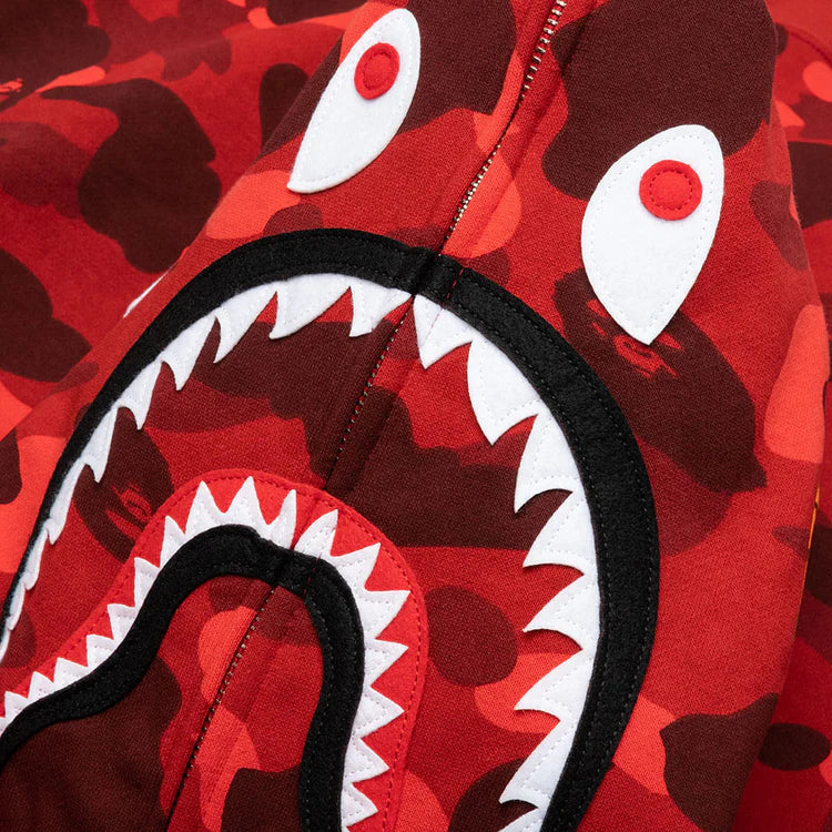 ABC CAMO SHARK FULL ZIP HOODIE 'Red'