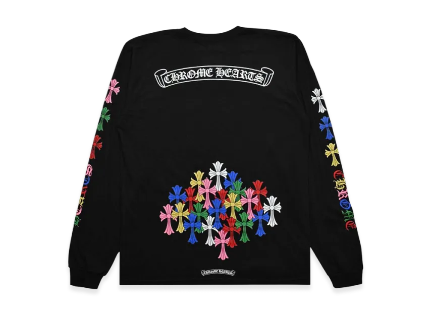Chrome Hearts Cross Long-Sleeve T-Shirt 'Black/Multicolor'
