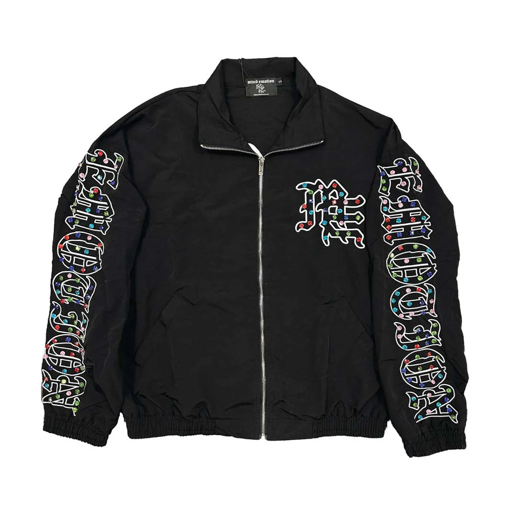 Mixed Emotions Rhinestone Nylon Jacket