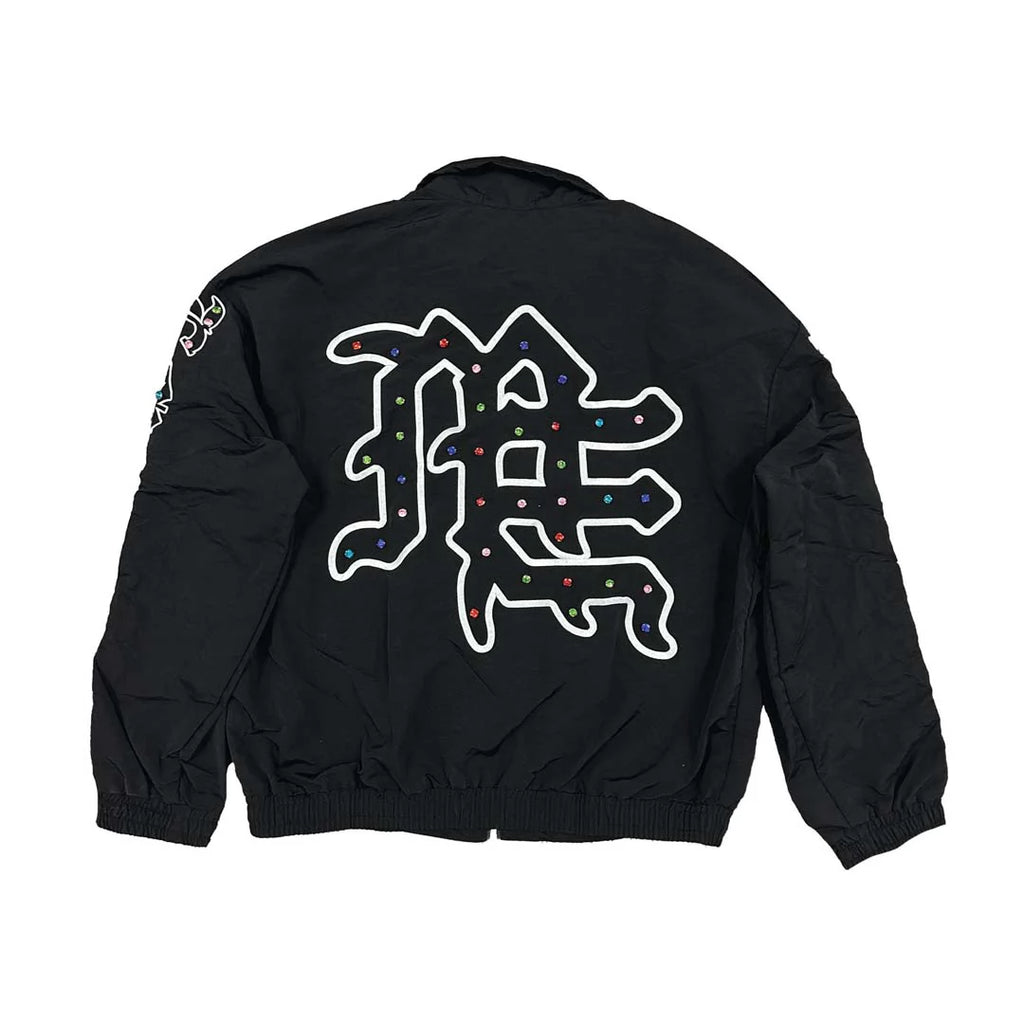 Mixed Emotions Rhinestone Nylon Jacket