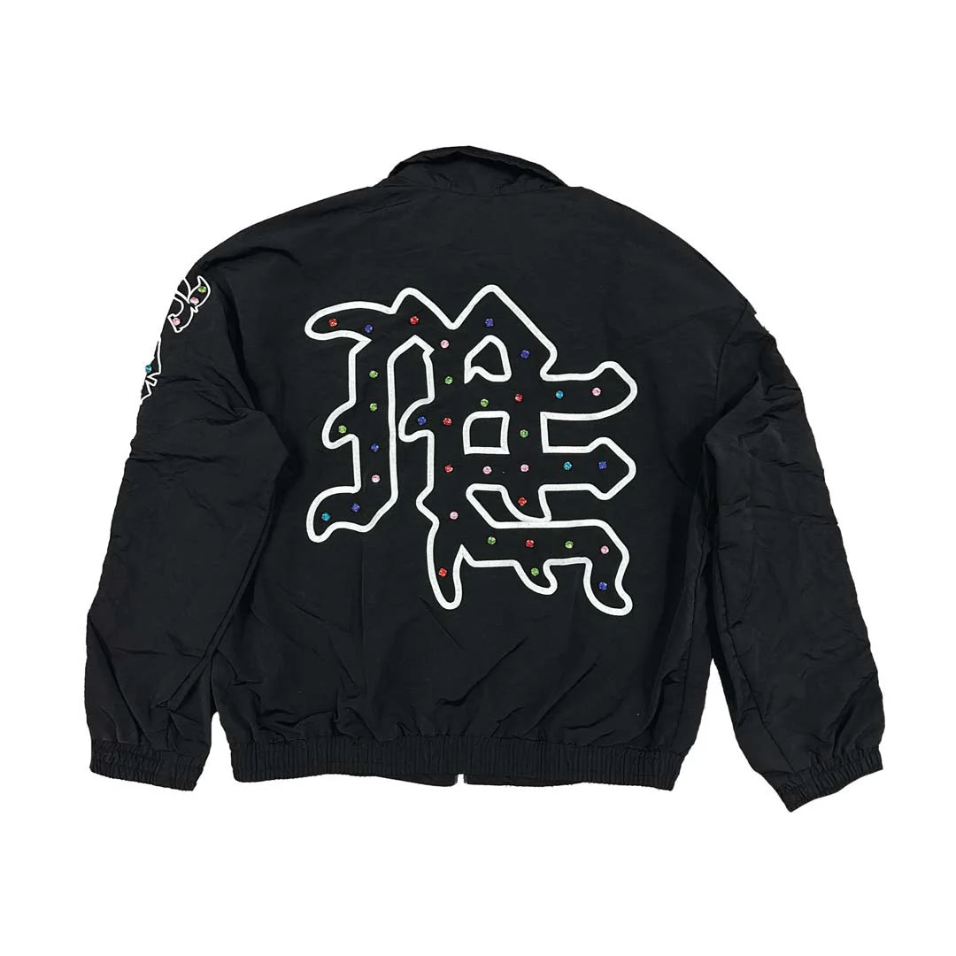Mixed Emotions Rhinestone Nylon Jacket