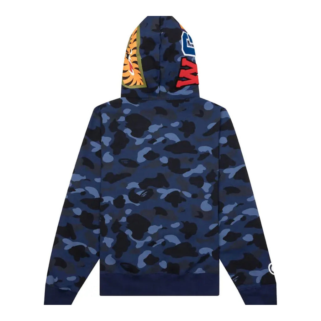 BAPE Color Camo Detachable Shark Full Zip Hoodie 'Blue'