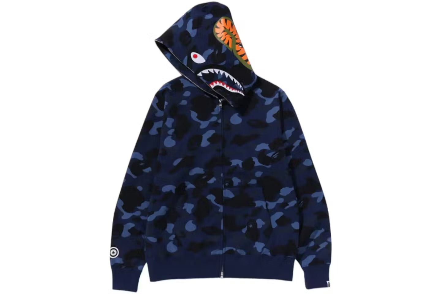 BAPE Color Camo Detachable Shark Full Zip Hoodie 'Blue'