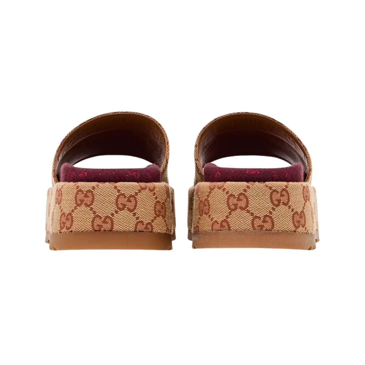 Gucci Wmns GG Slide Sandal 'Monogram - Beige Brick Red'