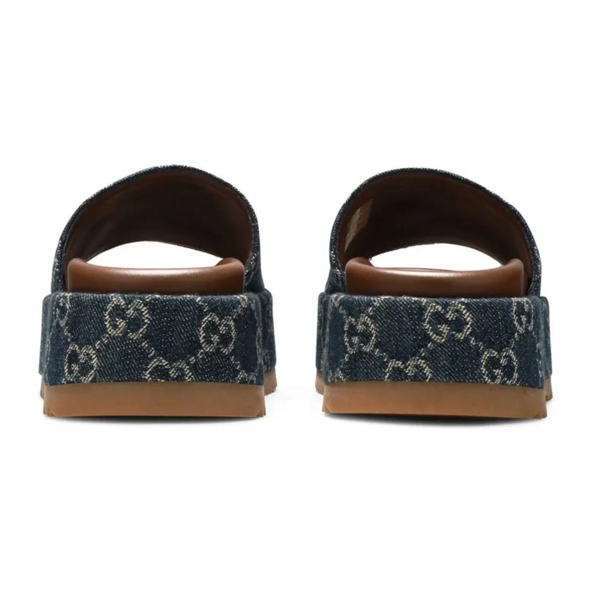 Gucci Wmns Platform Slide Sandal 'Allover GG Denim'