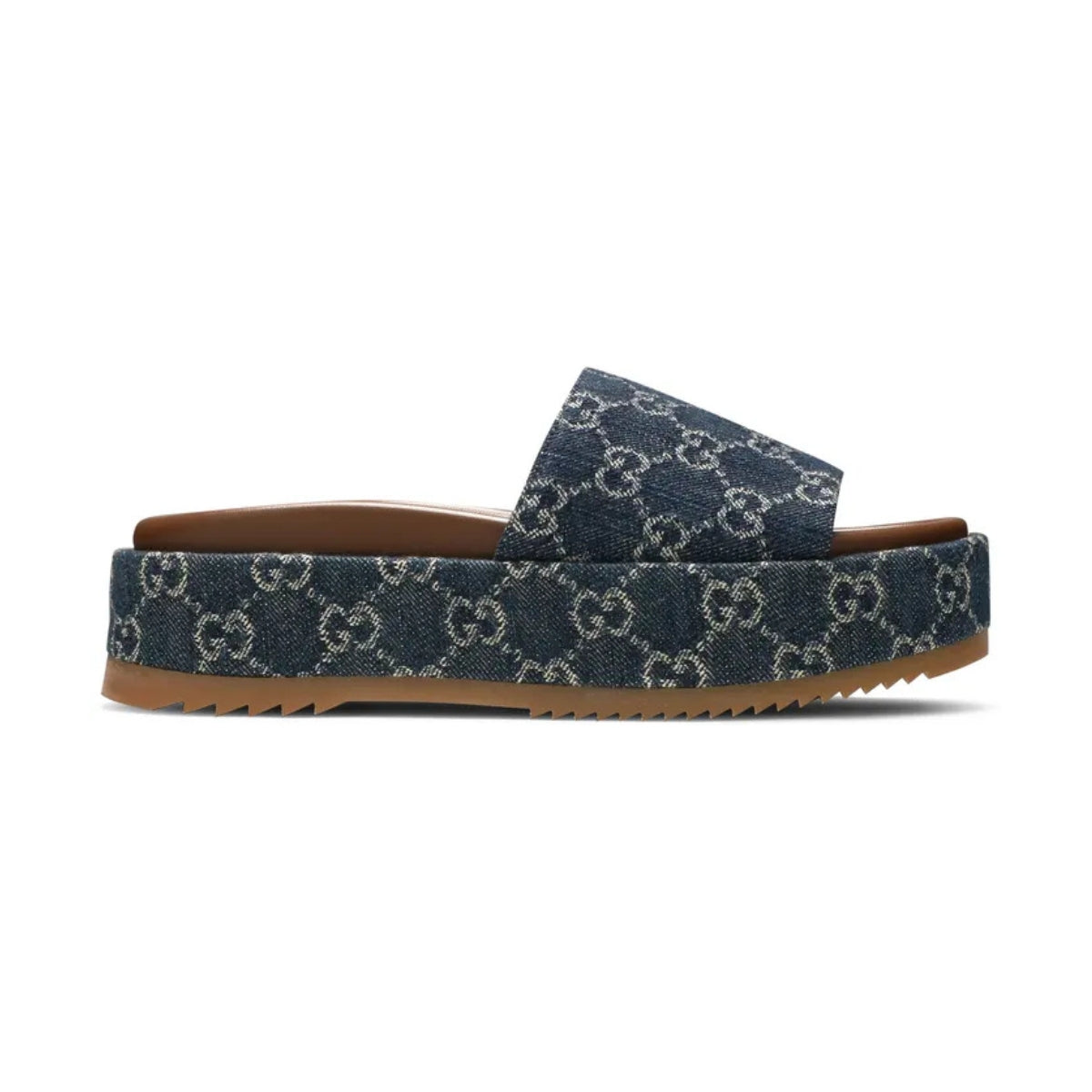 Gucci Wmns Platform Slide Sandal 'Allover GG Denim'