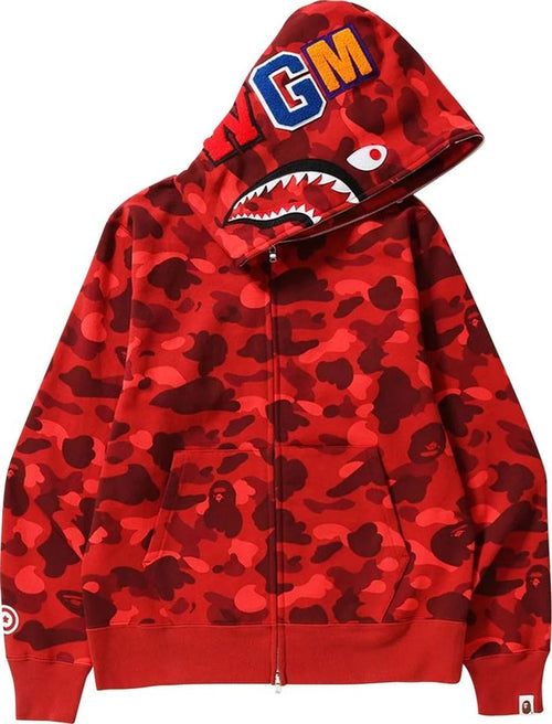 ABC CAMO SHARK FULL ZIP HOODIE 'Red'