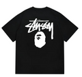 Stüssy x BAPE T-Shirt 'Black'