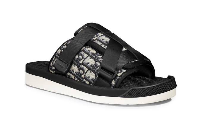 Dior Alpha Sandal 'Dior Oblique 'Beige Black'