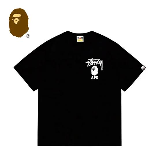 Stüssy x BAPE T-Shirt 'Black'